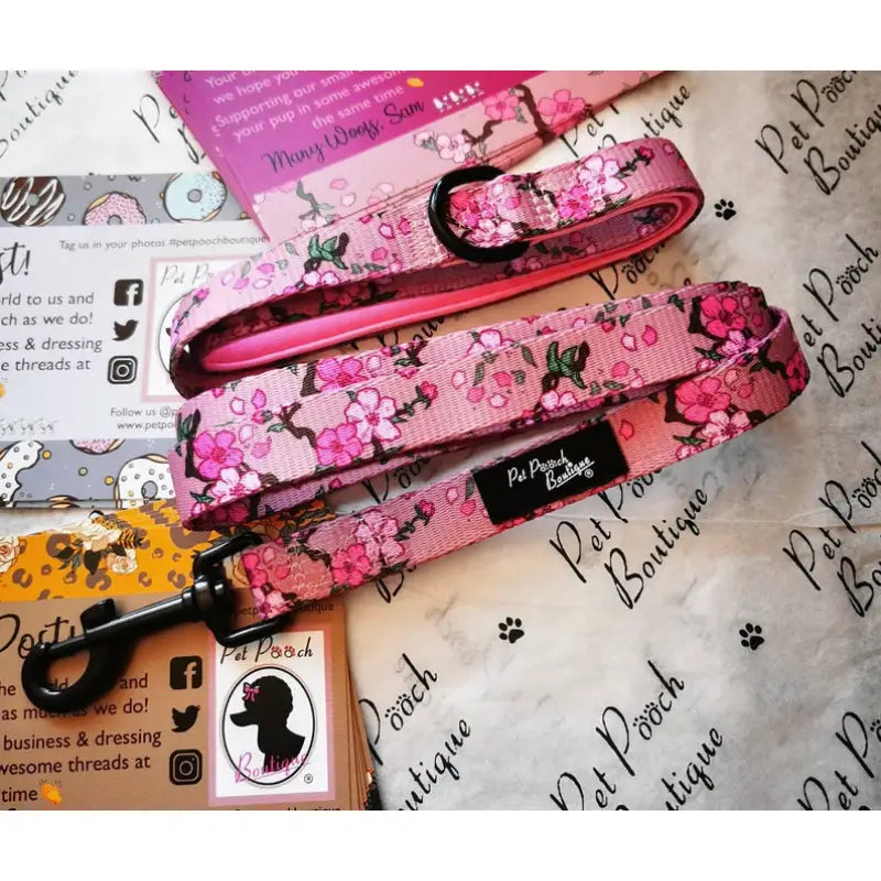 Cherry Blossom Pink Dog Lead - Pet Pooch - 1