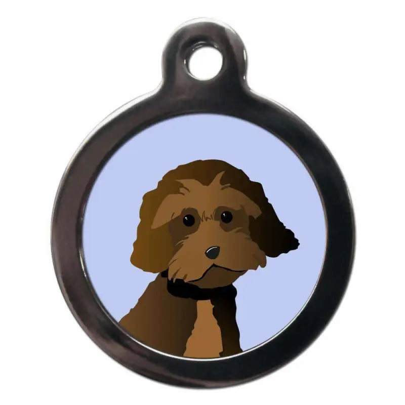 Chocolate Cockapoo Dog ID Tag - PS Pet Tags - 1