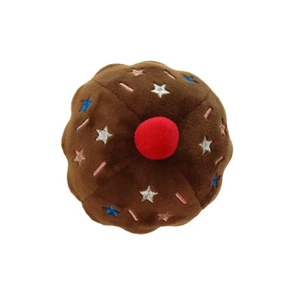 Chocolate Pupcake Plush & Squeaky Dog Toy - Posh Pawz - 3