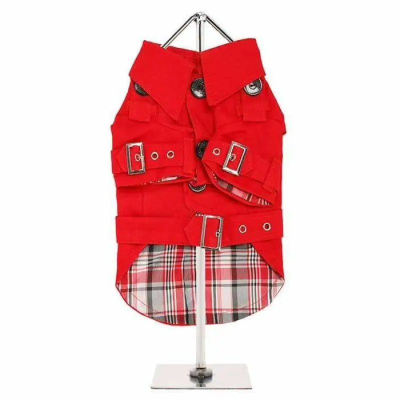 Classic Red Dog Trench Coat - Urban Pup - 3