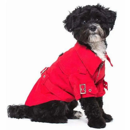 Classic Red Dog Trench Coat - Urban Pup - 2