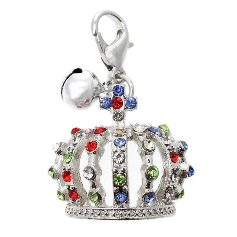 Crown Jewels Dog Collar Charm In Silver - Urban - 1