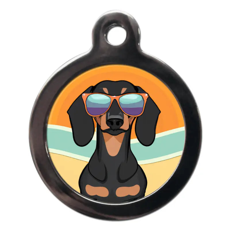 Dachshund Summertime Dog ID Tag - PS Pet Tags - 1