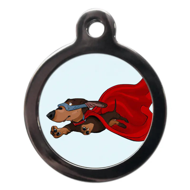 Dachshund Superdog Dog ID Tag - PS Pet Tags - 1