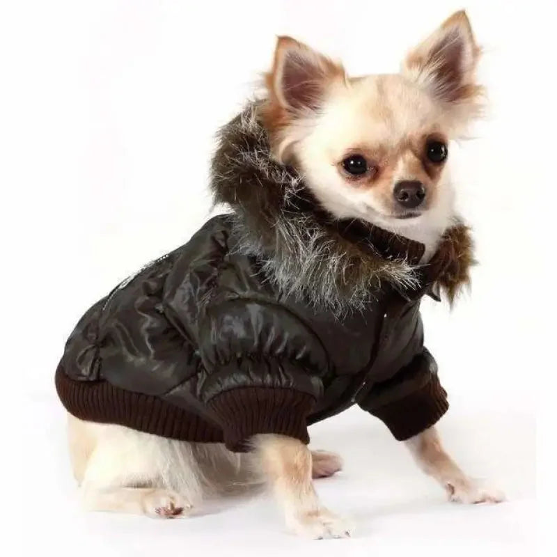 Urban Pup Luxury Quilted Dog Coat Dark Brown - Sale - 1