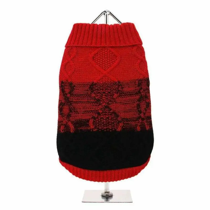 Donegal Red and Black Dog Jumper - Urban Pup - 1
