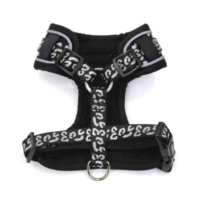 Doodlebone Adjustable Airmesh Dog Harness - Coal Leopard Reflective - Doodlebone - 2