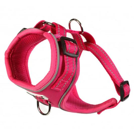 Doodlebone Adjustable Airmesh Dog Harness - Fuchsia Pink - Doodle - 1