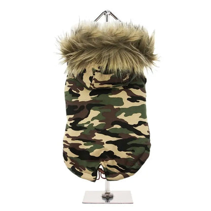 Forest Camouflage Fish Tail Parka Dog Coat - Urban Pup - 1