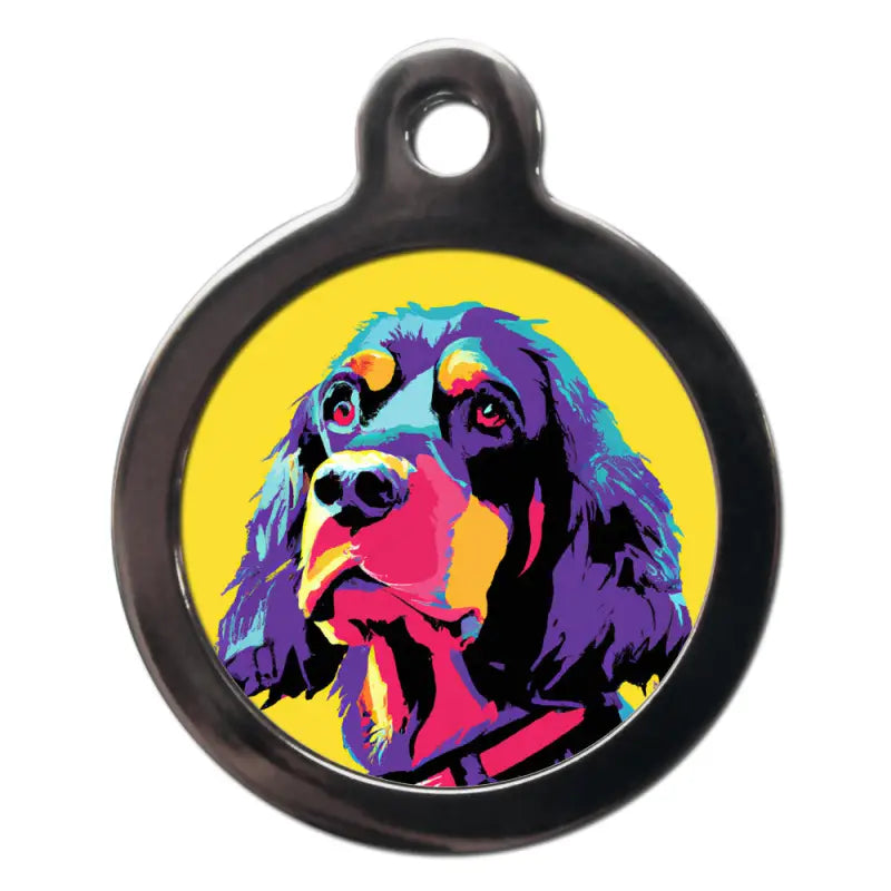 Gordon Setter Pop Art Dog ID Tag - PS Pet Tags - 1