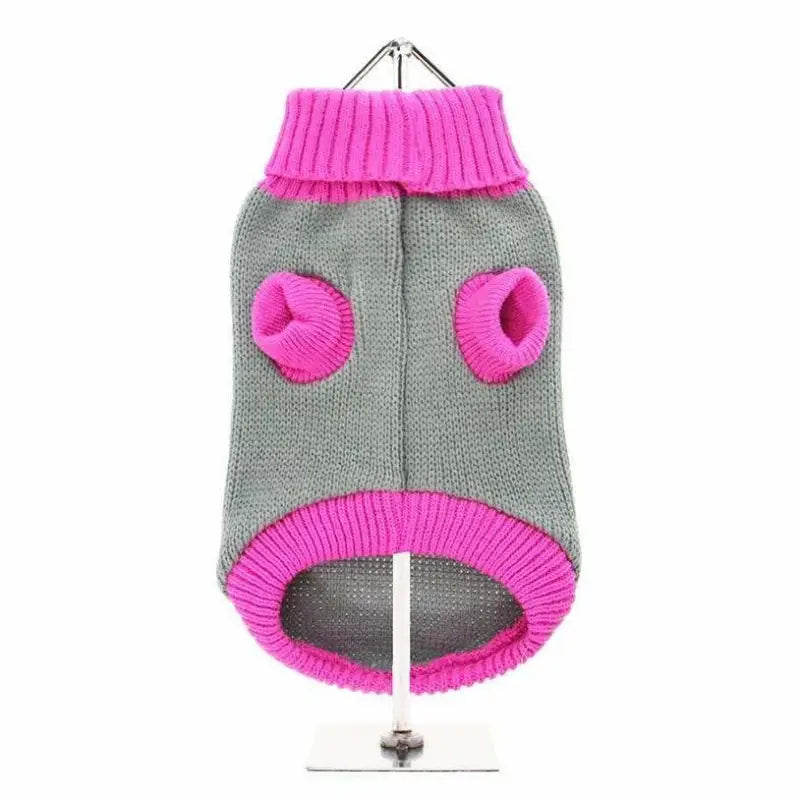 Grey and Pink Paw Print Dog Jumper - Urban Pup - 3