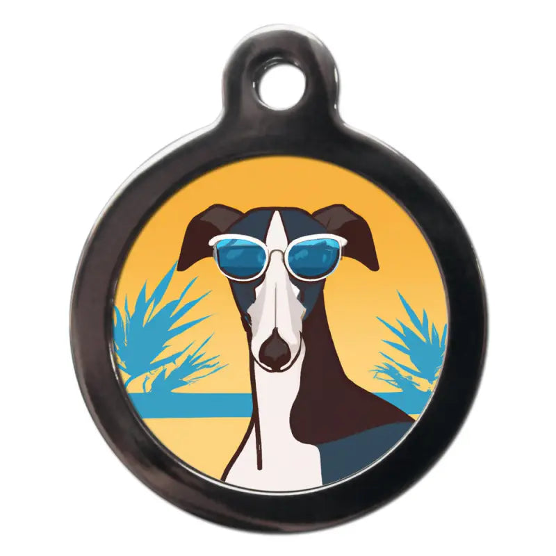 Greyhound Summertime Dog ID Tag - PS Pet Tags - 1