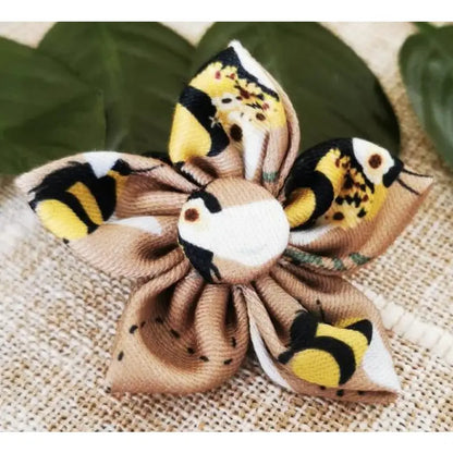 Honey Bumble Bee Flower Dog Collar Accessory - Pet Pooch - 1