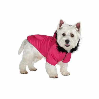Hot Pink Mod Fish Tail Parka Dog Coat - Urban Pup - 2