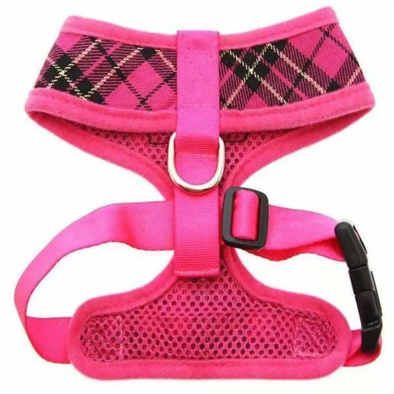 Hot Pink Tartan Dog Harness - Urban Pup - 3