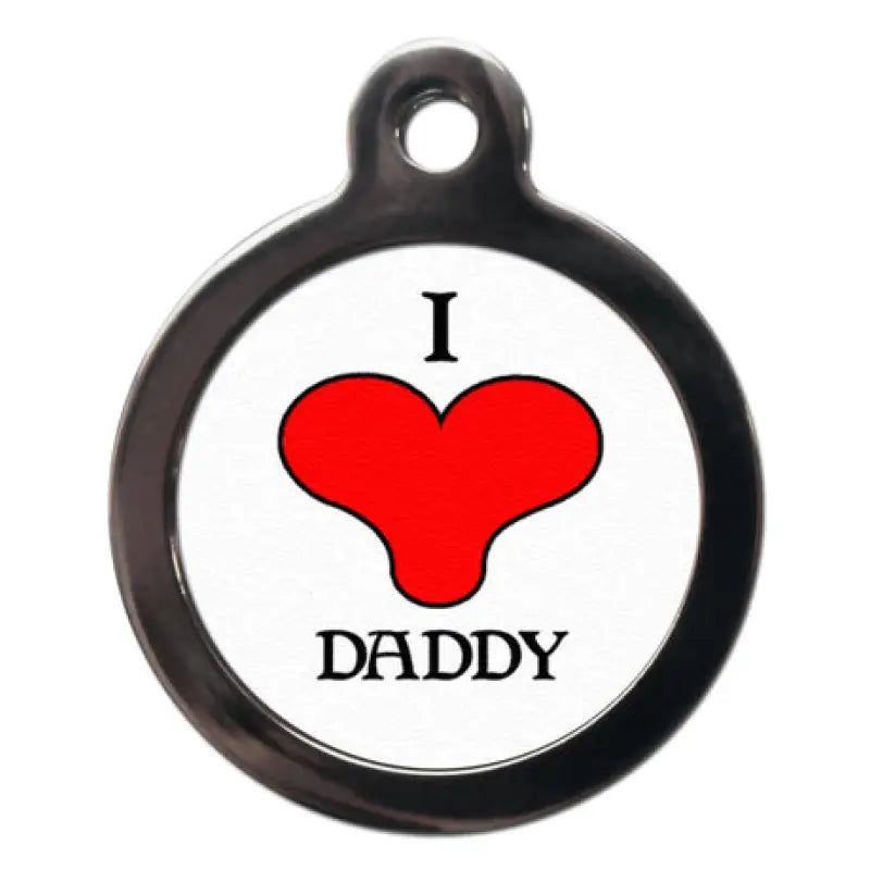 I Love Daddy Cat ID Tag - PS Pet Tags - 1