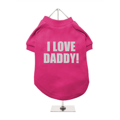 I Love Daddy Glitter Dog T-Shirt - Urban - 2