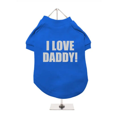 I Love Daddy Glitter Dog T-Shirt - Urban - 1