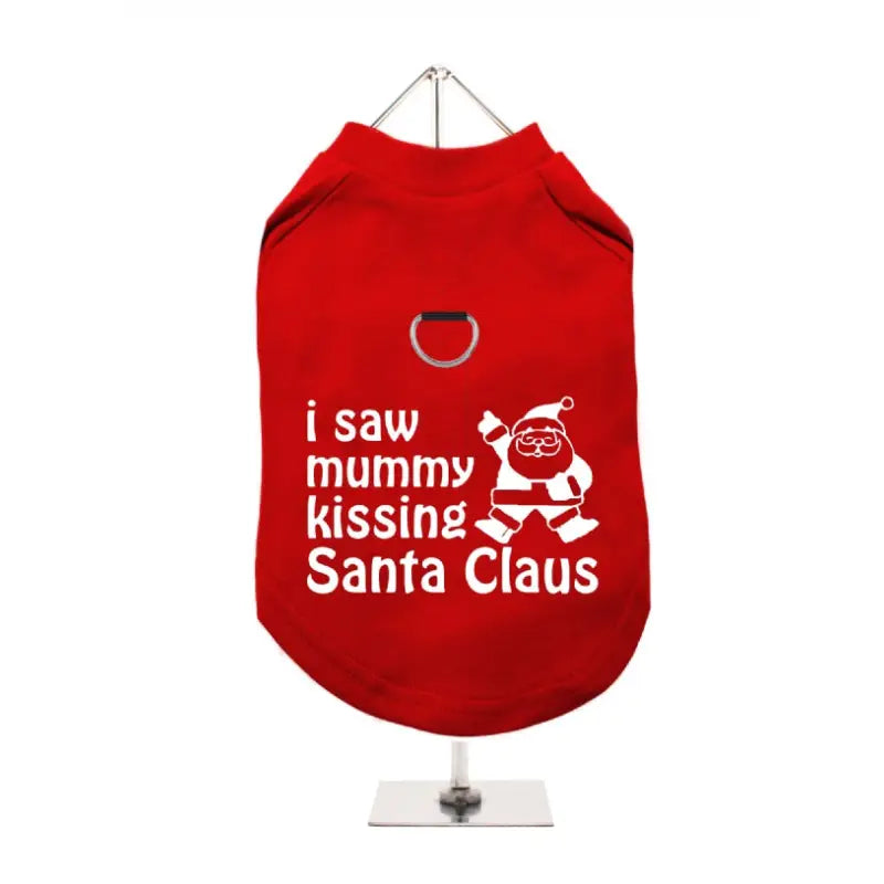 I Saw Mummy Kissing Santa Claus Harness Lined Dog T-shirt - Urban Pup - 1