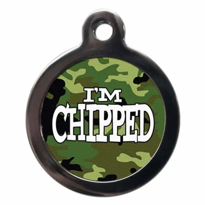I’m Chipped Camouflage Pet ID Tag - PS Pet Tags - 1