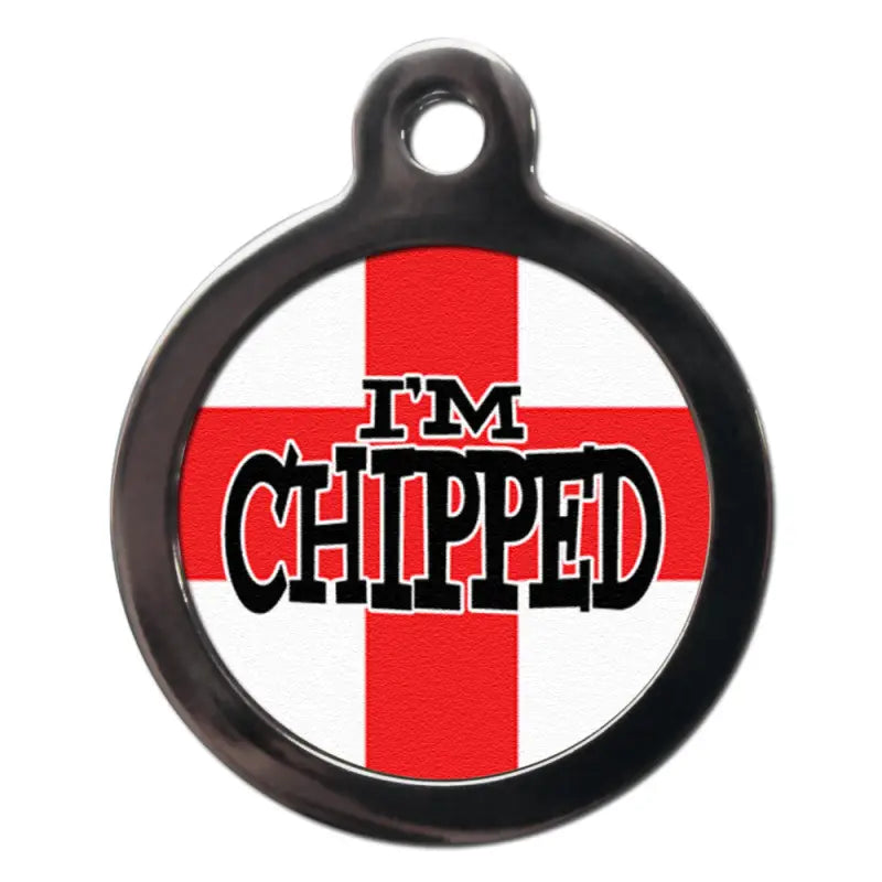 I’m Chipped St.George Flag ID Tag - PS Pet Tags - 1