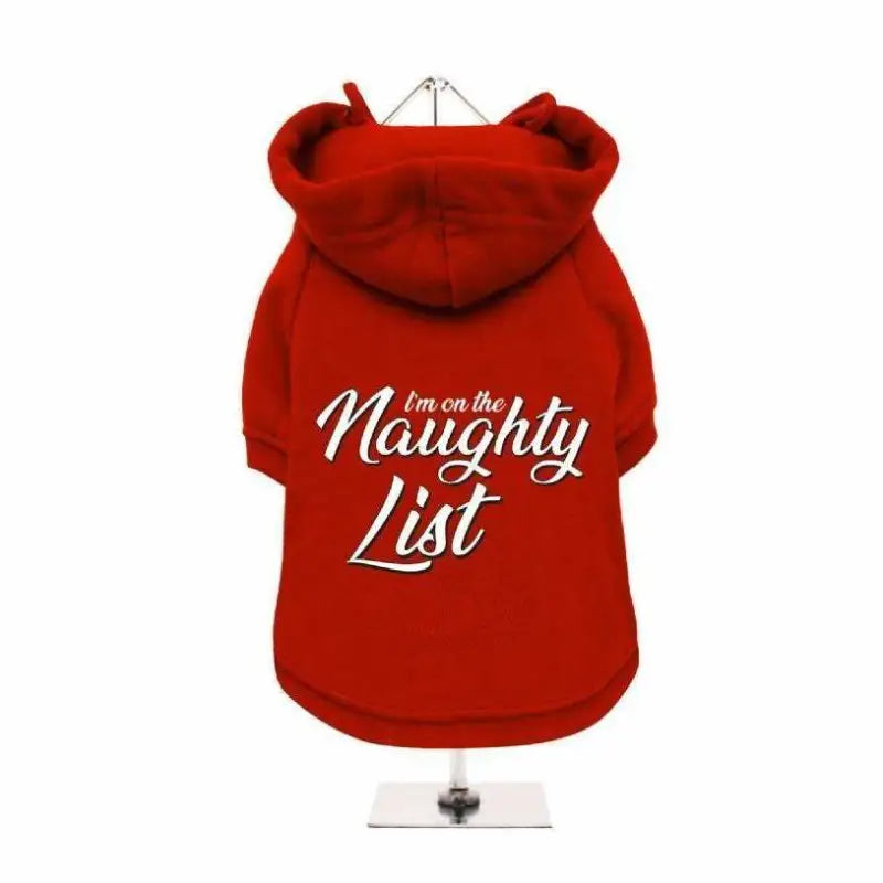 I’m On The Naughty List Fleece Lined Dog Hoodie Sweatshirt - Urban Pup - 1