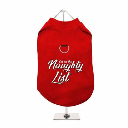 I’m On The Naughty List Harness Lined Dog T-Shirt - Urban Pup - 1