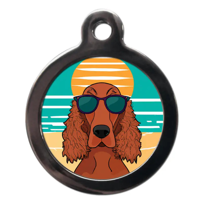 Irish Setter Summertime Dog ID Tag - PS Pet Tags - 1