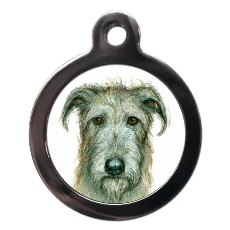 Irish Wolfhound Portrait Dog ID Tag - PS Pet Tags - 1