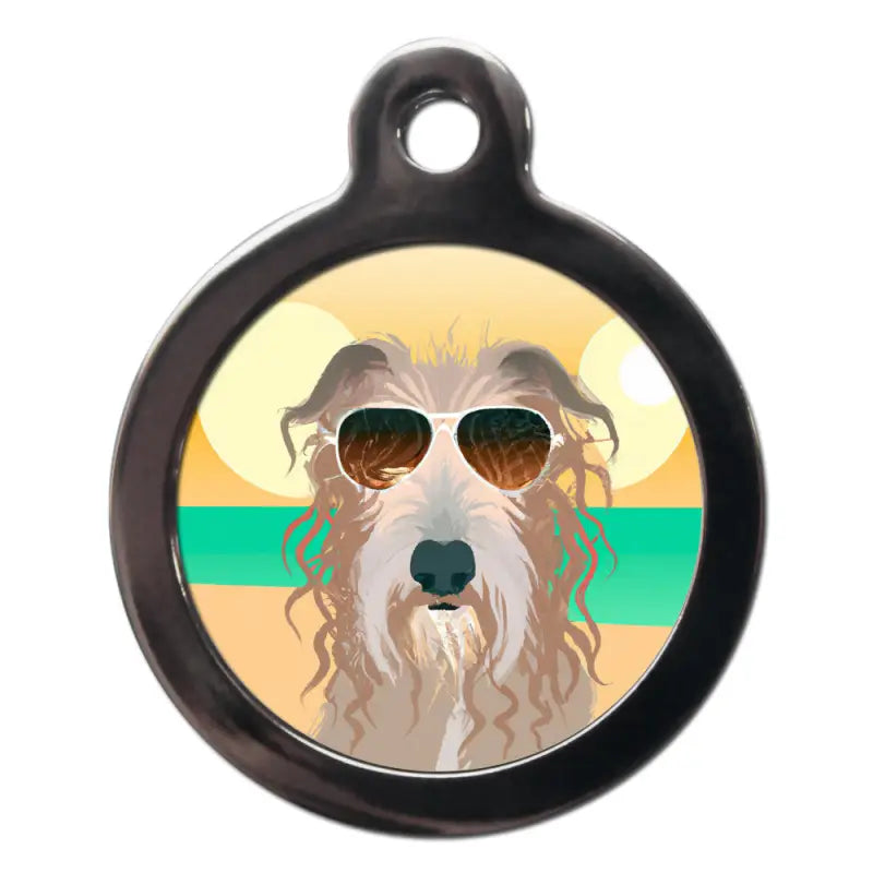 Irish Wolfhound Summertime Dog ID Tag - PS Pet Tags - 1