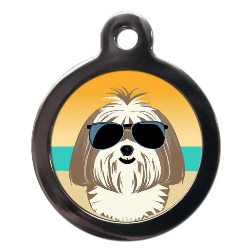 Lhasa Apso Summertime Dog ID Tag - PS Pet Tags - 1