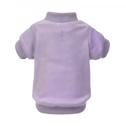 Lilac Velour Dog Sweatshirt - Rich Paw - 1