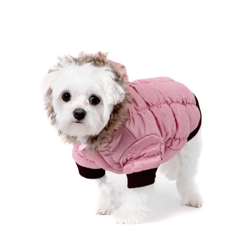 Luxury Pink Quilted Ski Parka Dog Coat - Urban - 2