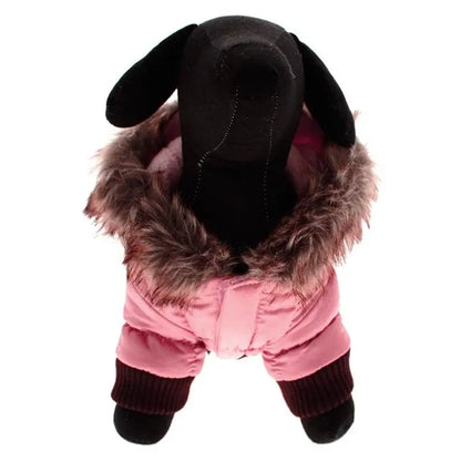Luxury Pink Quilted Ski Parka Dog Coat - Urban - 5