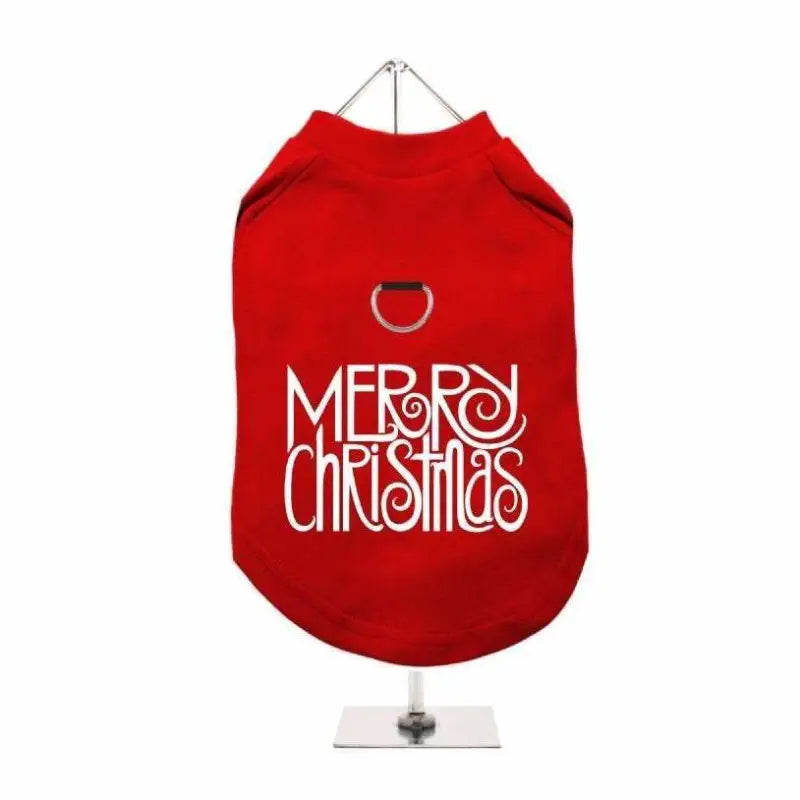 Merry Christmas Harness Lined Dog T-Shirt - Urban Pup - 1