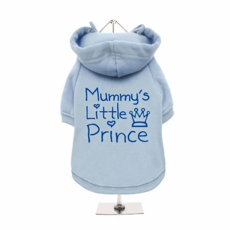 Mummy’s Little Prince Dog Hoodie Sweatshirt - Blue - Urban Pup - 1