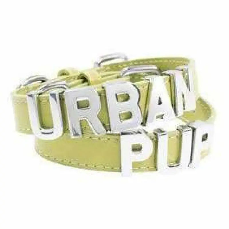 Personalised Leather Diamante Dog Collar In Primrose - Urban - 3
