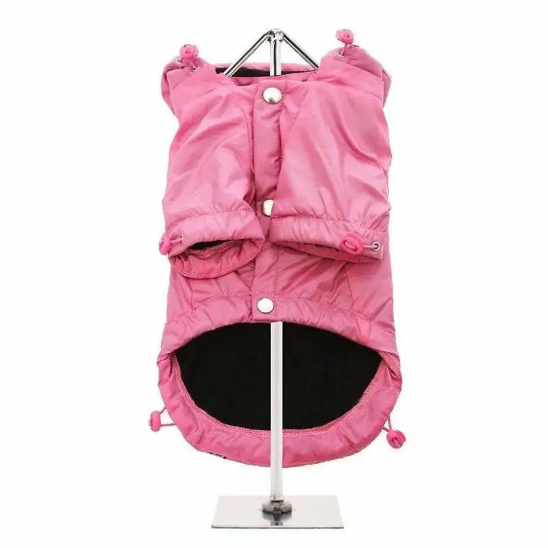 Pink Fleece Lined Rainstorm Dog Raincoat - Urban Pup - 2