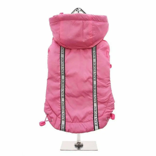 Pink Fleece Lined Rainstorm Dog Raincoat - Urban Pup - 1