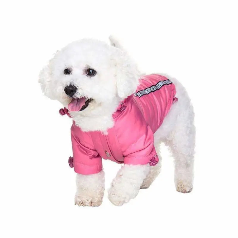 Pink Fleece Lined Rainstorm Dog Raincoat - Urban Pup - 3