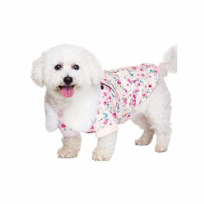 Pink Floral Cascade Designer Dog Coat - Urban Pup - 2