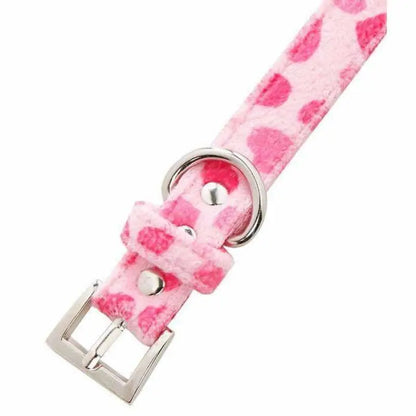 Pink Hearts Fabric Dog Collar - Urban Pup - 2