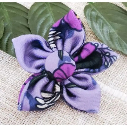 Purple Petals Flower Dog Collar Accessory - Pet Pooch - 1