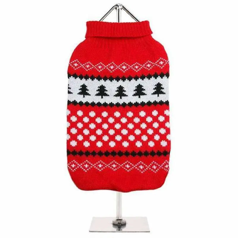 Red and White Snowball Dog Jumper - Urban Pup - 1
