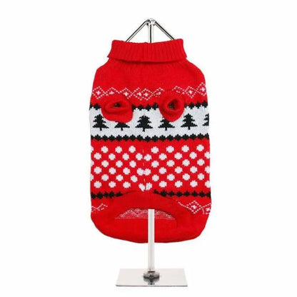 Red and White Snowball Dog Jumper - Urban Pup - 3