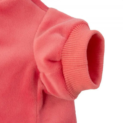 Rose Pink Velour Dog Sweatshirt - Rich Paw - 4