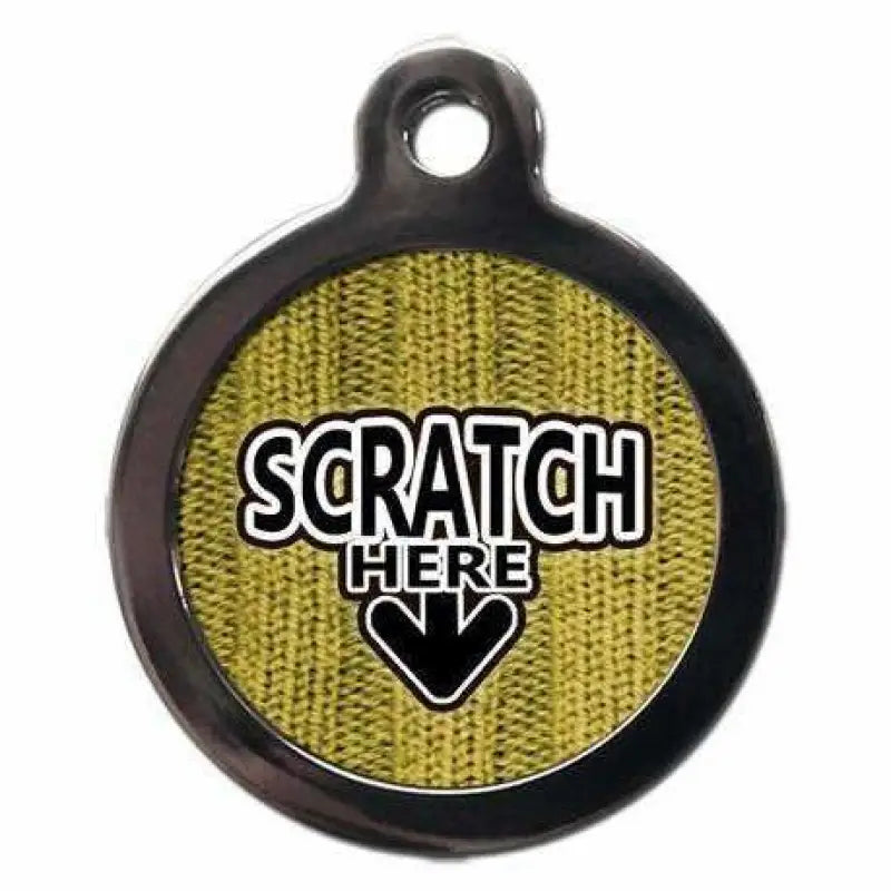 Scratch Here Dog ID Tag - PS Pet Tags - 1