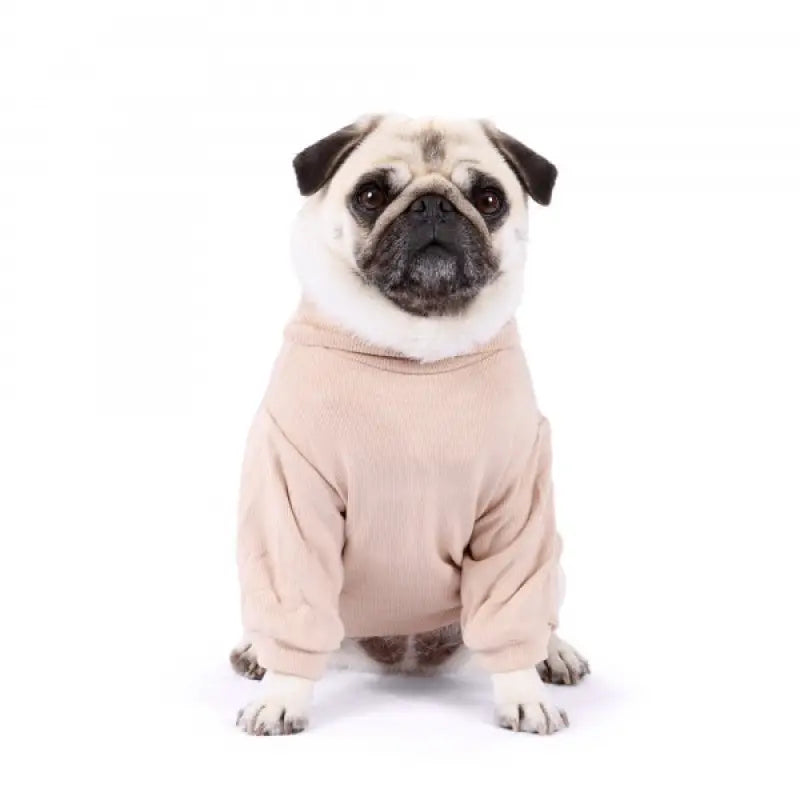 Snuggly Long Sleeve Dog T-Shirt Beige - Rich Paw - 2