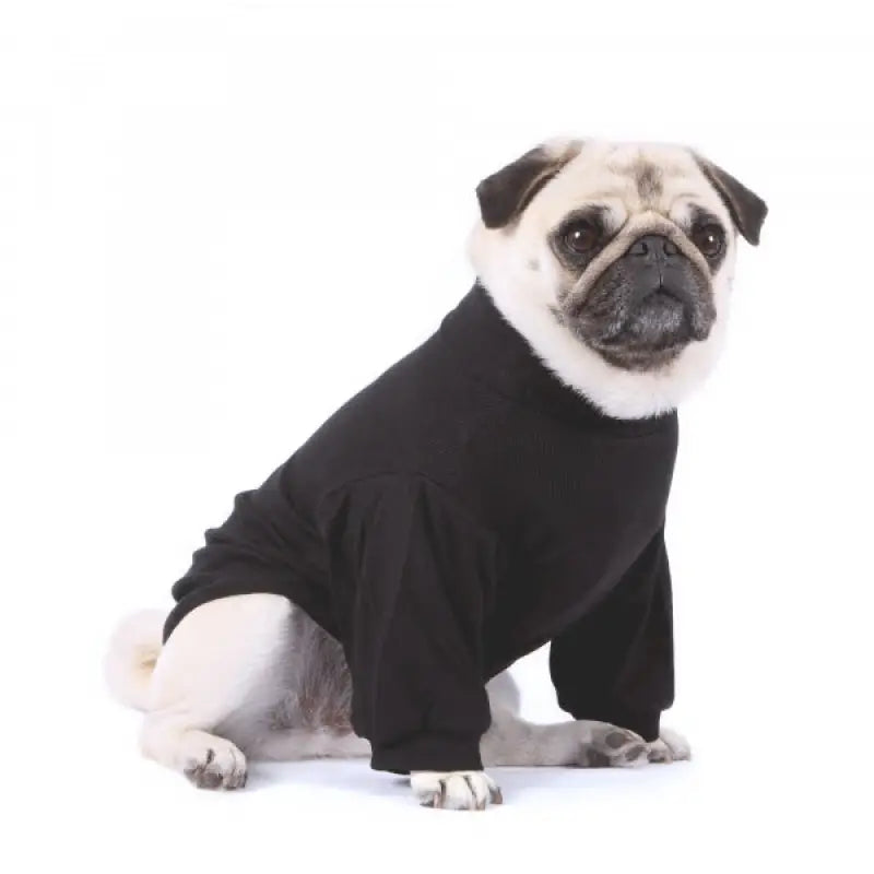 Snuggly Long Sleeve Dog T-Shirt Black - Rich Paw - 1