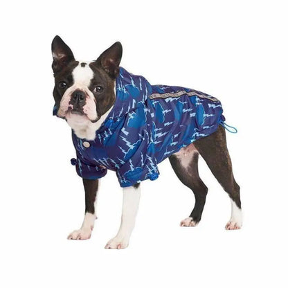 Storm Print Fleece Lined Rainstorm Dog Raincoat - Urban Pup - 3